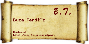 Buza Teréz névjegykártya
